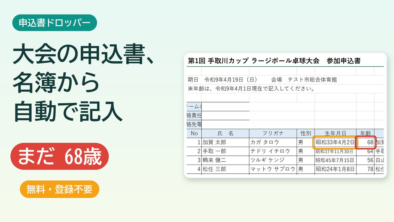 申込書ドロッパーの使い方の動画（2分28秒）